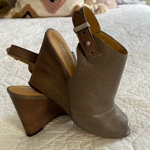 Coach Lindsay leather wedge heels